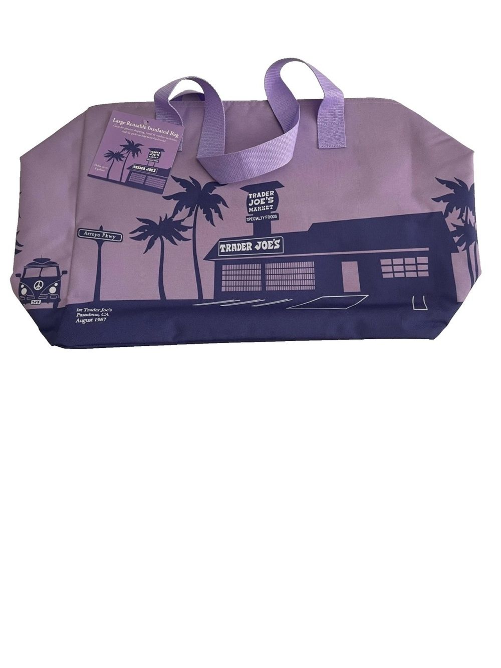 Trader Joe's Lavender Reusable Market Tote